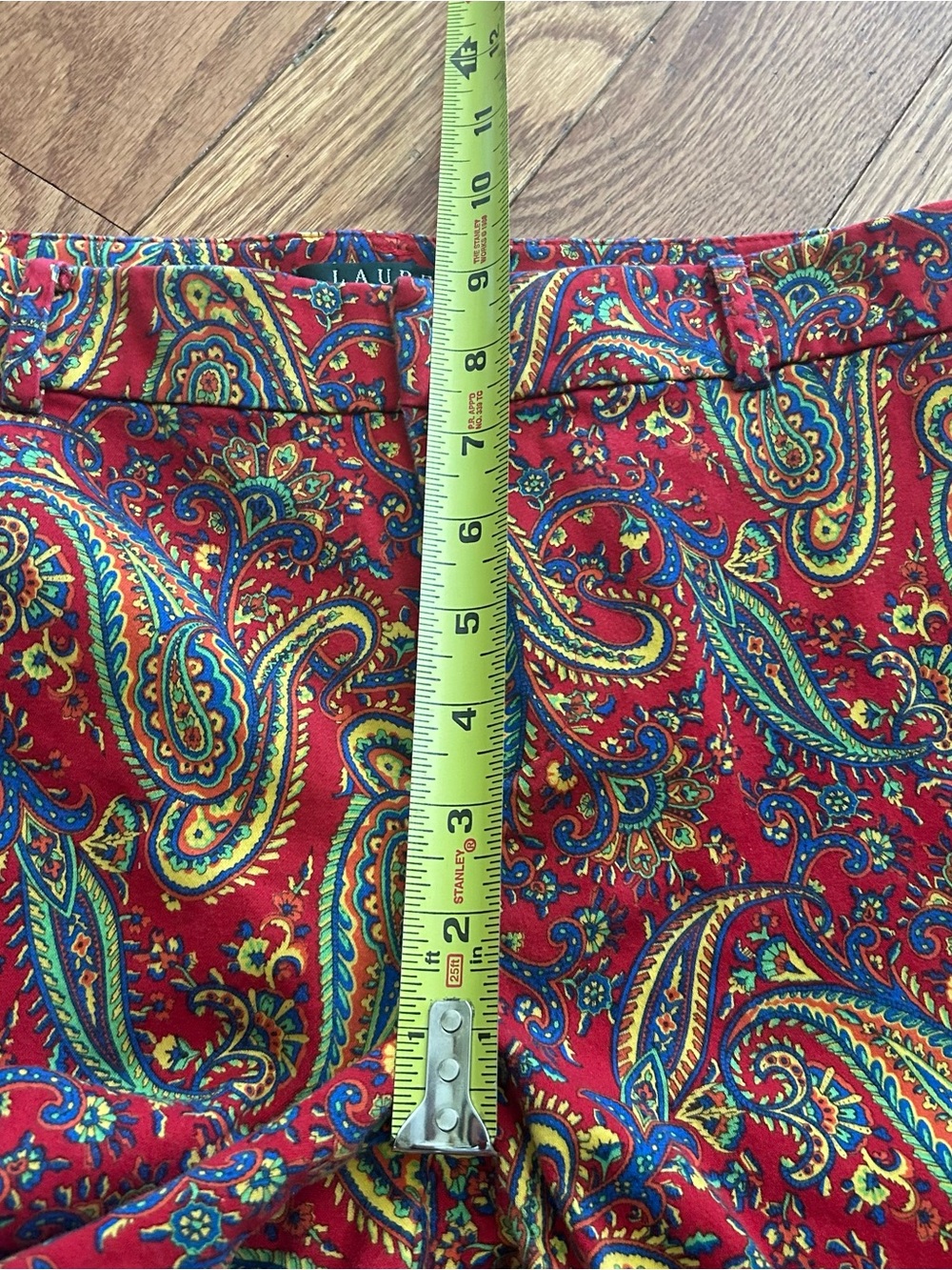 Lauren Ralph Lauren Vintage Paisley Pants Bright Color Boho Ankle Leg Women’s 6P - Picture 9 of 11